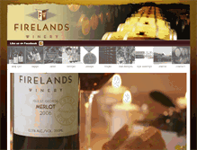 Tablet Screenshot of firelandswinery.com